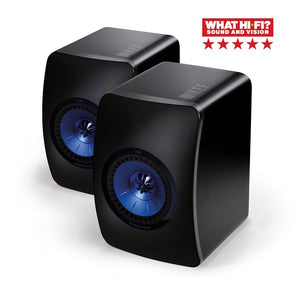 KEF LS50 Frosted Black & Blue